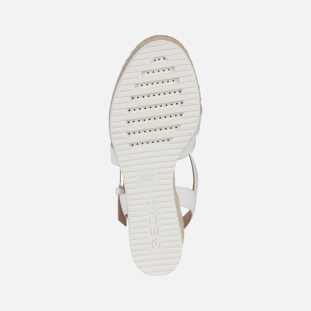 Geox Sandals White Ponza - Geox Womens Shoes - XYUNFW607